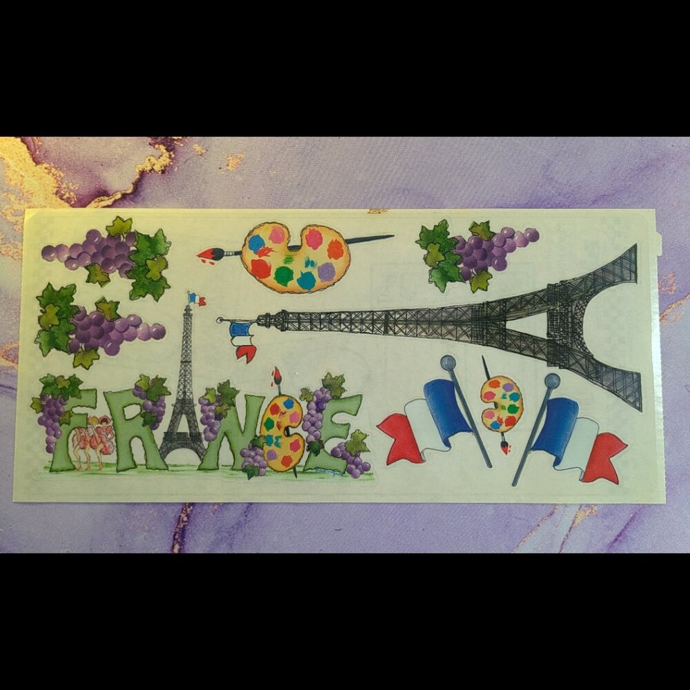 France Scrapbook Stickers
